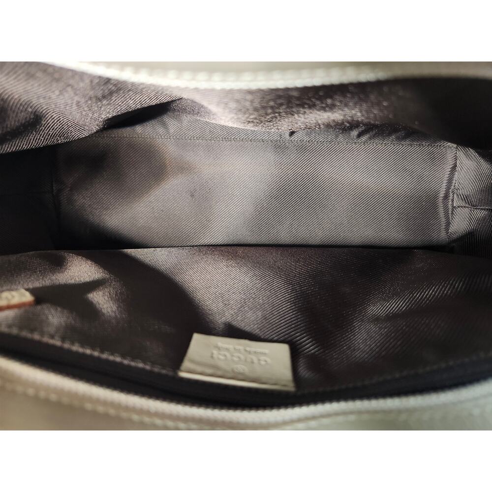 SOLD Gucci GG Monogram Canvas Tote Light Beige Leather Large Shopper Shoulder - Picture 16 of 16